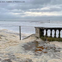 Buy canvas prints of Sea Foam on the Promenade by Jim Jones