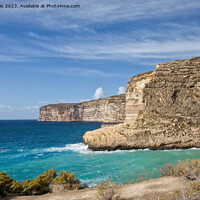 Buy canvas prints of The Cliffs at Xlendi, Gozo by Jim Jones