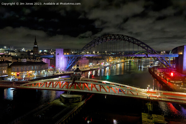 The River Tyne at night Picture Board by Jim Jones