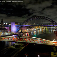 Buy canvas prints of The River Tyne at night by Jim Jones