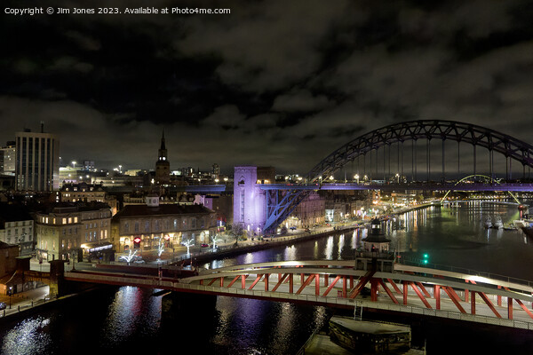 The River Tyne at night (2) Picture Board by Jim Jones