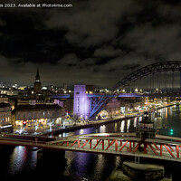 Buy canvas prints of The River Tyne at night (2) by Jim Jones