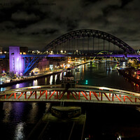 Buy canvas prints of The River Tyne at Night by Jim Jones