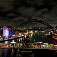 Buy canvas prints of The River Tyne at Night (2) by Jim Jones
