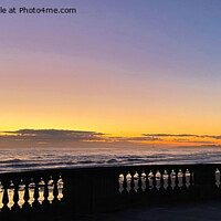 Buy canvas prints of North Sea Sunrise over the Balustrade - Panorama by Jim Jones