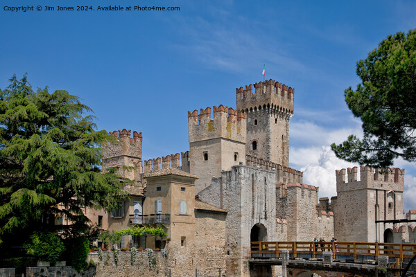 The Scaligero Castle of Sirmione, Lake Garda Picture Board by Jim Jones