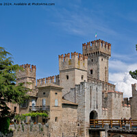 Buy canvas prints of The Scaligero Castle of Sirmione, Lake Garda by Jim Jones