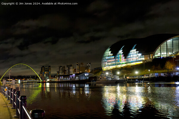 River Tyne Reflections Picture Board by Jim Jones