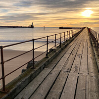 Buy canvas prints of January sunrise at the mouth of the River Blyth -  by Jim Jones