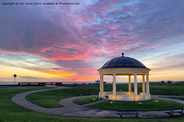January sunrise above the Bandstand Picture Board by Jim Jones
