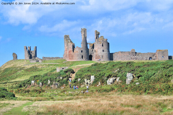 Ruins of Dunstanburgh Castle in Northumberland Picture Board by Jim Jones