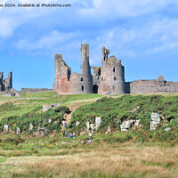 Buy canvas prints of Ruins of Dunstanburgh Castle in Northumberland by Jim Jones