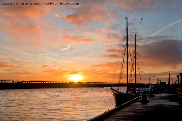 January sunrise on the River Blyth Picture Board by Jim Jones