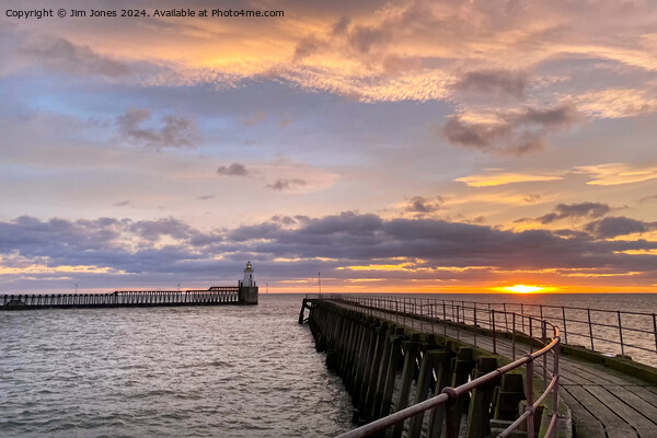 January sunrise at the mouth of the River Blyth -  Picture Board by Jim Jones