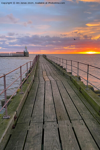 January sunrise at the mouth of the River Blyth - Portrait Picture Board by Jim Jones