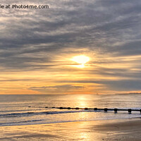 Buy canvas prints of Northumbrian Beach Sunrise Panorama by Jim Jones