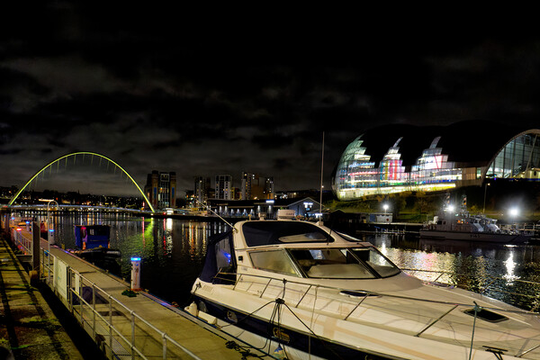 Newcastle at Night Picture Board by Jim Jones
