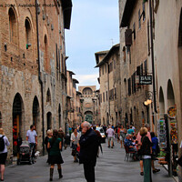 Buy canvas prints of Streets of San Gimignano, Tuscany by Jim Jones