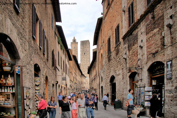 Window Shopping in San Gimignano Picture Board by Jim Jones