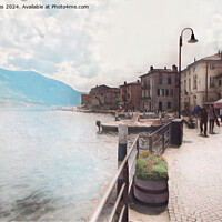 Buy canvas prints of Dreamlike Lake Iseo, Italy by Jim Jones