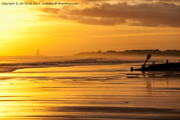 December Sunrise over The North Sea Picture Board by Jim Jones