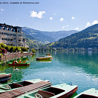Buy canvas prints of Sunshine on Lake Zell, Austria by Jim Jones