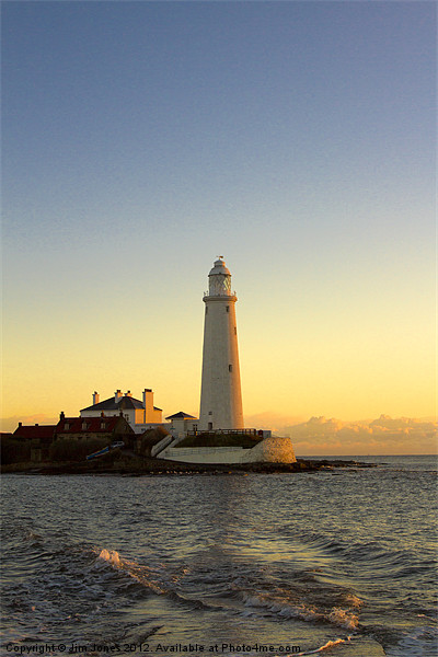Serenity at St Marys Island Picture Board by Jim Jones