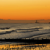 Buy canvas prints of Golden Sunrise Over Silvery Waves by Jim Jones