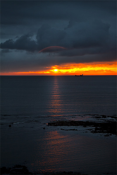 Sun rise over the North Sea Picture Board by Jim Jones