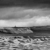 Buy canvas prints of Rough sea and stormy sky by Jim Jones
