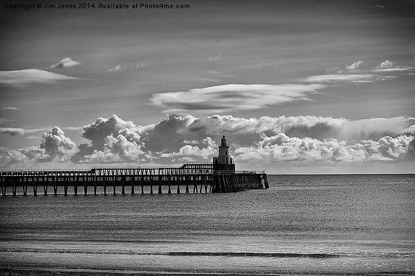  The Piers at Blyth in Northumberland Picture Board by Jim Jones