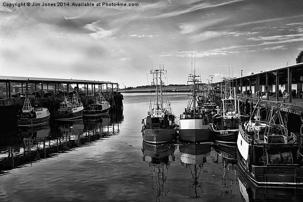  North Shields Fish Quay in B&W Picture Board by Jim Jones