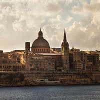 Buy canvas prints of  Valletta in morning sunshine by Jim Jones