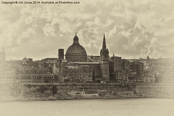  Valletta, Malta antiqued Picture Board by Jim Jones