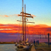 Buy canvas prints of  The Flying Dutchman - Impressionist filter by Jim Jones