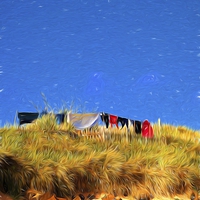 Buy canvas prints of  Washing Day by Jim Jones