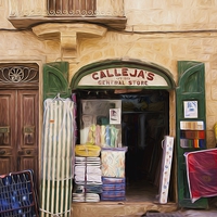Buy canvas prints of  Valletta General Store by Jim Jones