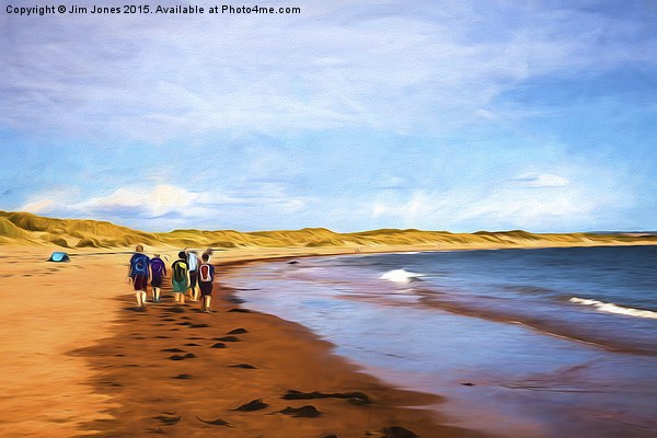  A walk along the beach Picture Board by Jim Jones