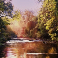 Buy canvas prints of  Autumn on the River Blyth by Jim Jones