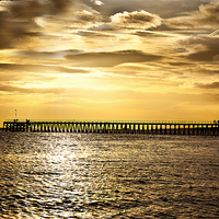 Buy canvas prints of  The old wooden pier by Jim Jones