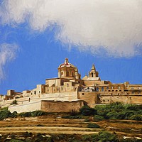 Buy canvas prints of Mdina The Silent City with artistic filter by Jim Jones