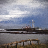 Buy canvas prints of St Mary's Island in the style of Turner by Jim Jones