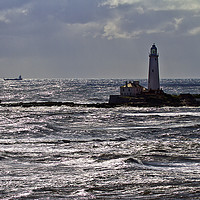 Buy canvas prints of Silver sea and St Mary's by Jim Jones