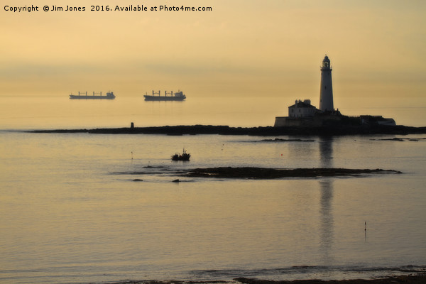 Lazy, hazy summers morning at St Mary's Island Picture Board by Jim Jones