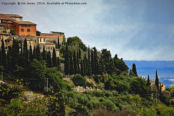 Tuscan Hillside Picture Board by Jim Jones