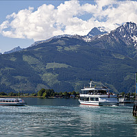 Buy canvas prints of Boats on Lake Zell by Jim Jones