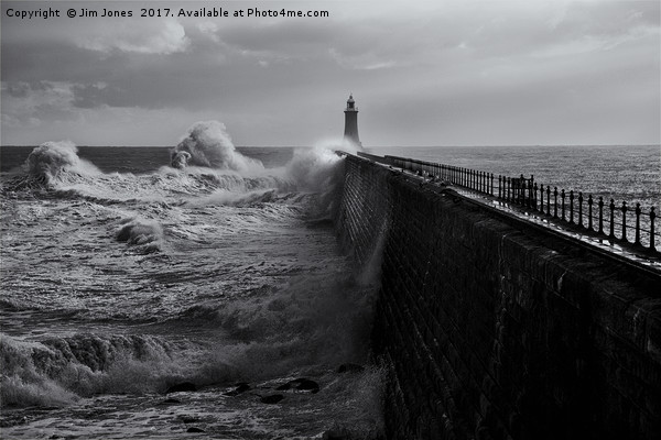 Stormy weather at Tynemouth Canvas Print by Jim Jones