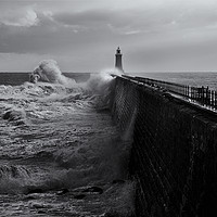 Buy canvas prints of Stormy weather at Tynemouth by Jim Jones