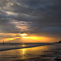 Buy canvas prints of Dawn on the beach by Jim Jones