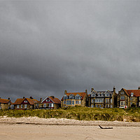 Buy canvas prints of Brooding sky above Alnmouth by Jim Jones